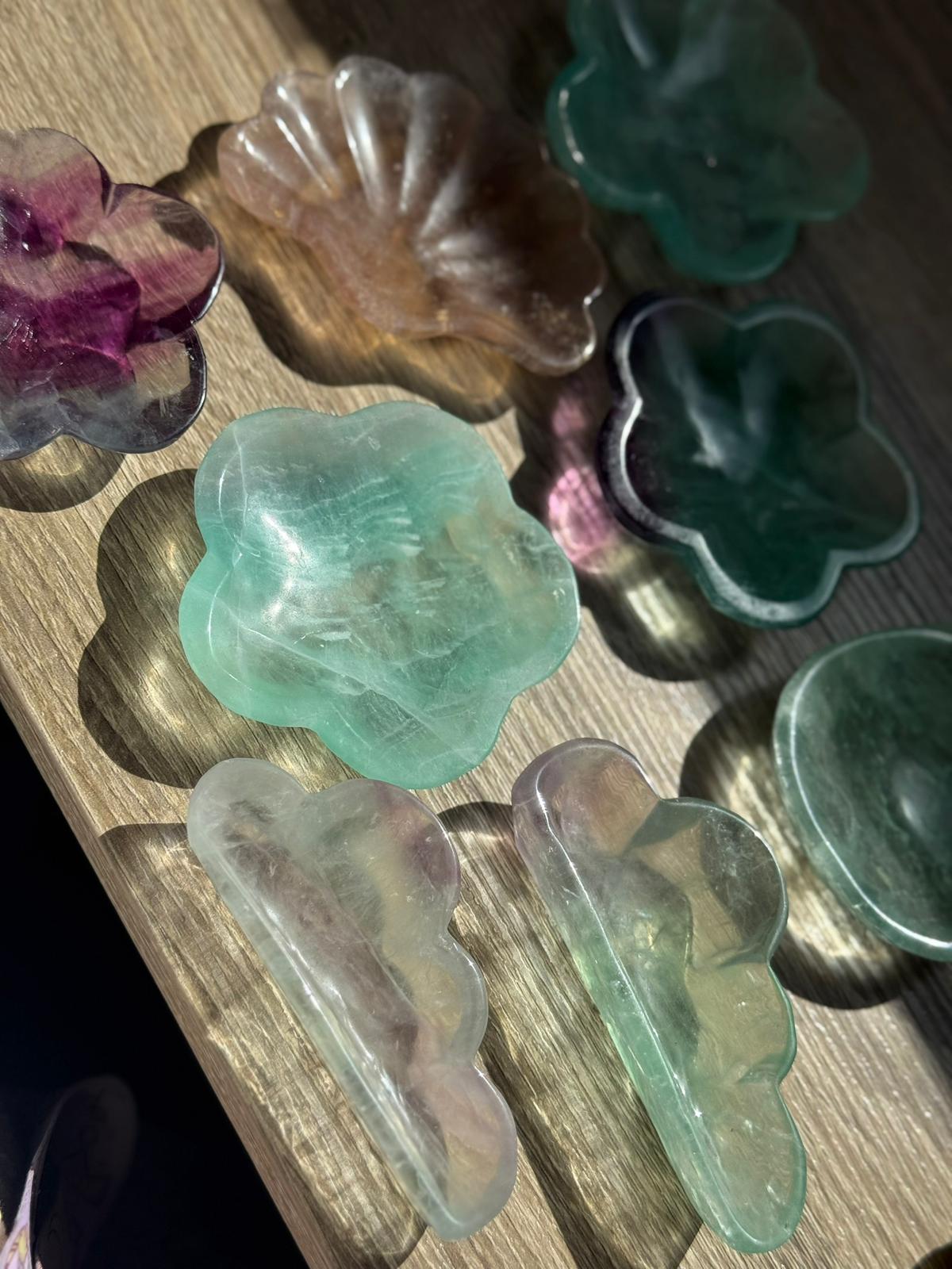 Bol de fluorita en forma de nube