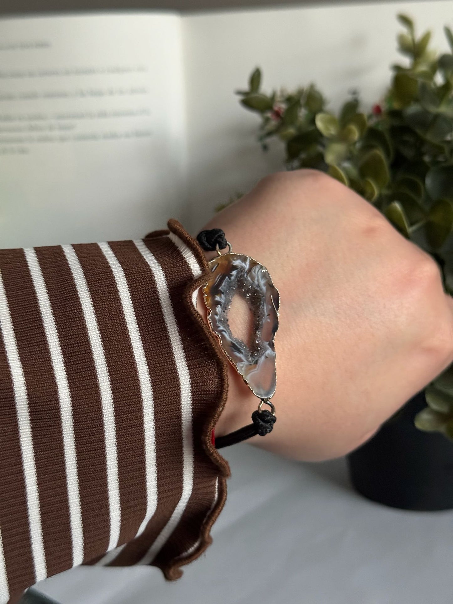 Pulsera/coletero con Calcedonia