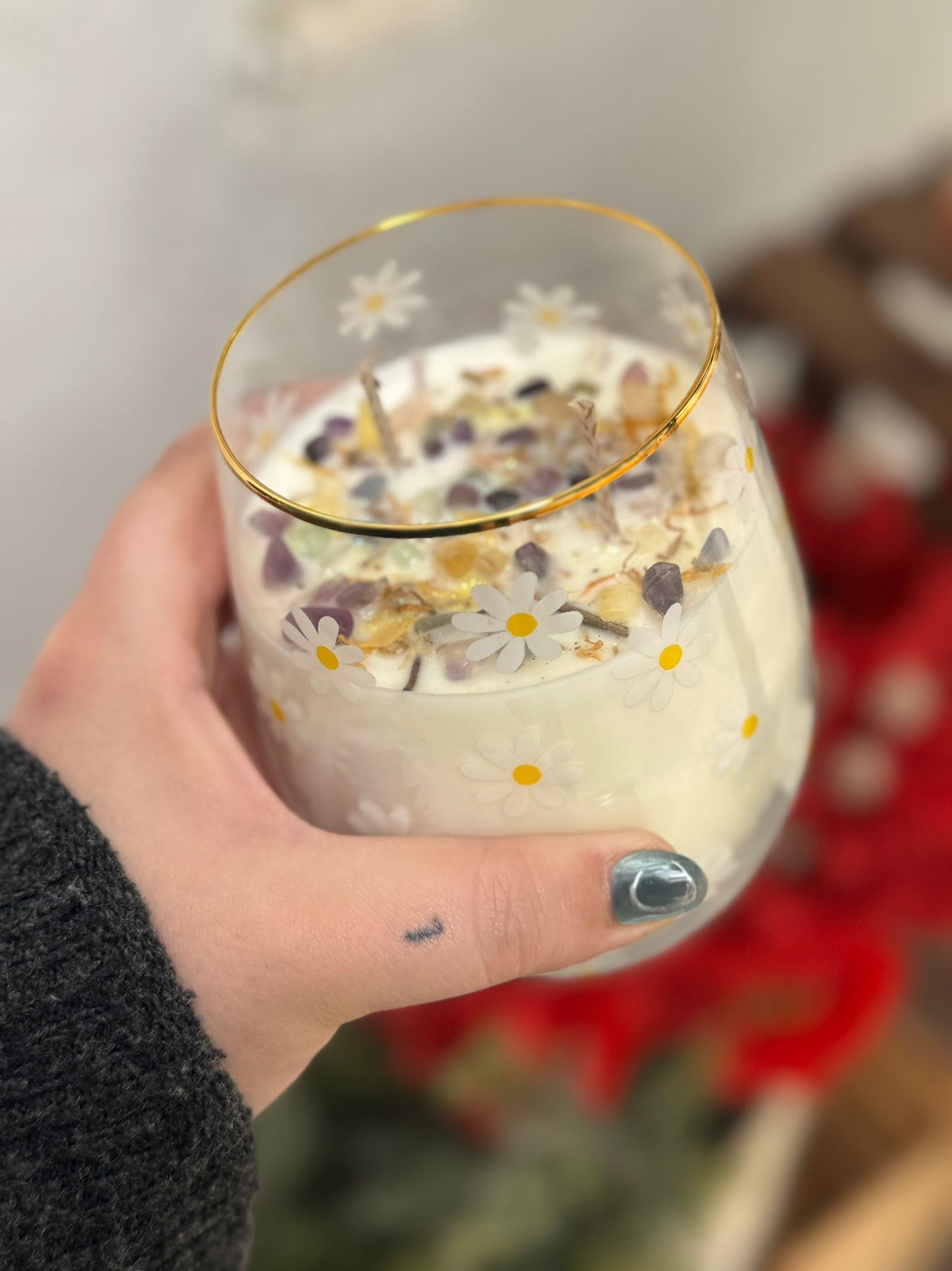 Vela en vaso de cristal - Claridad y Buena Energía.