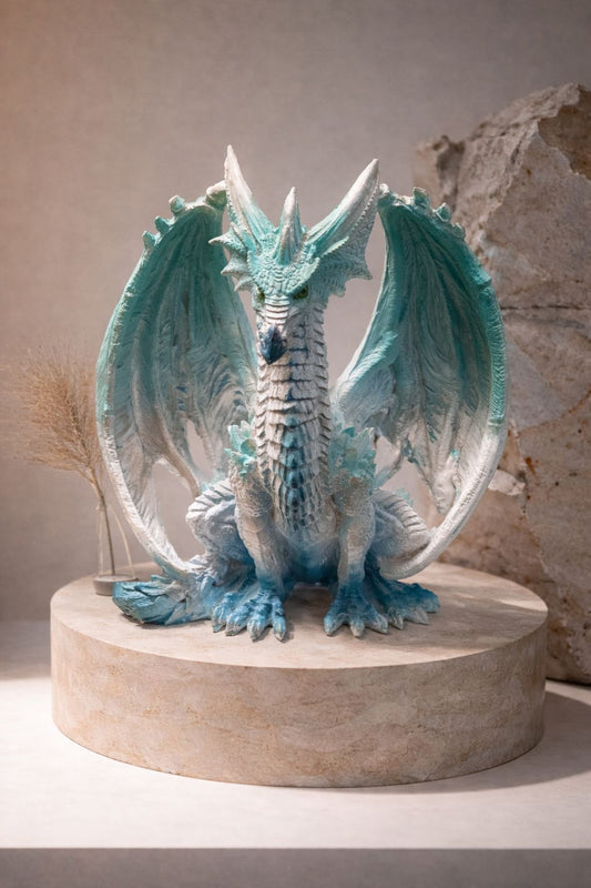 Dragón azul de Hielo - Figura de calma y protección espiritual.