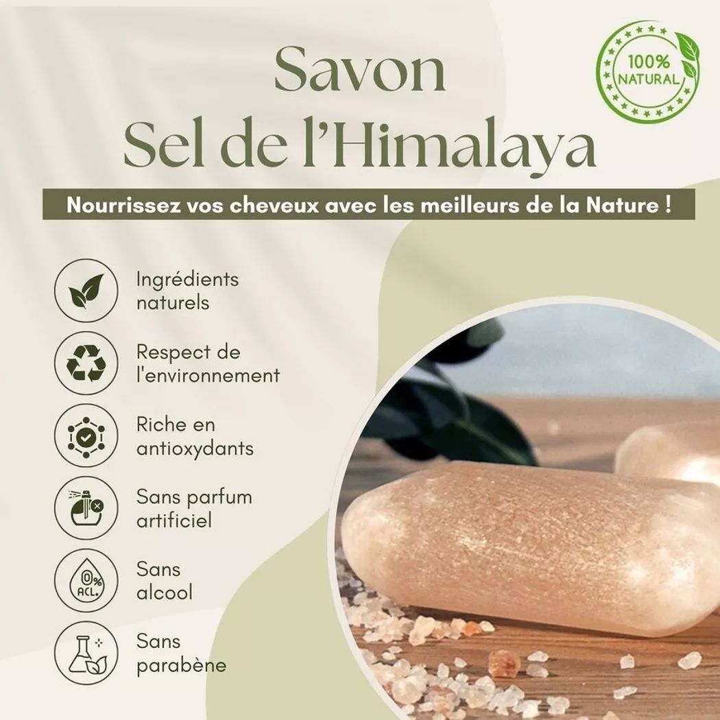 Jabón Natural de Sal del Himalaya Exfoliante y Revitalizador para pieles Grasas, mixtas o problemáticas.