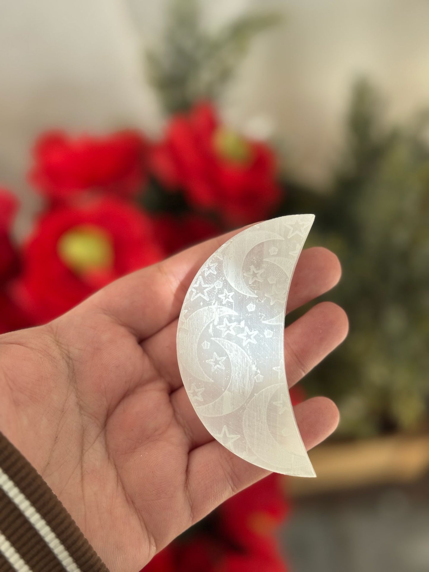 Luna de selenita grabada