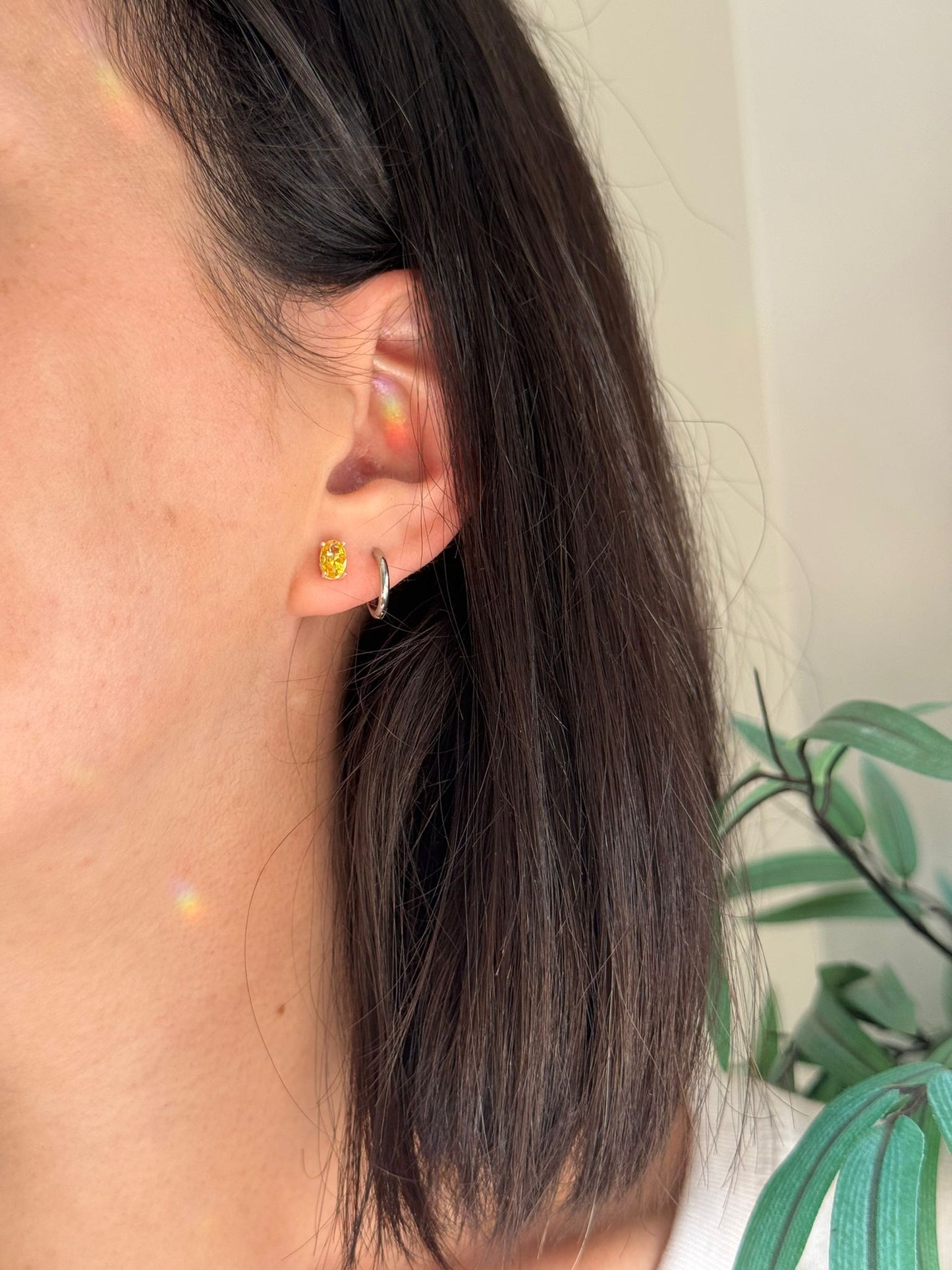 Pendientes de citrino en plata