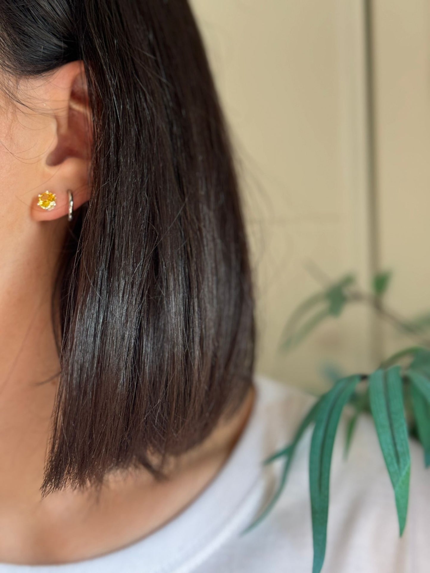 Pendientes de citrino en plata