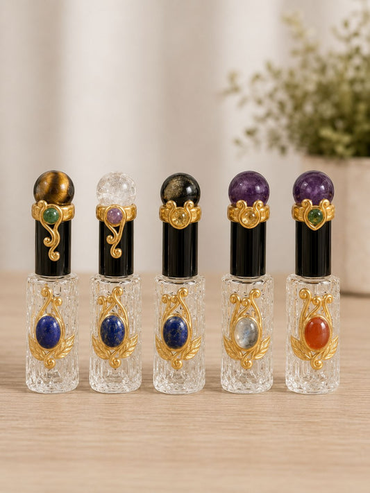 Frascos ritualizados con minerales
