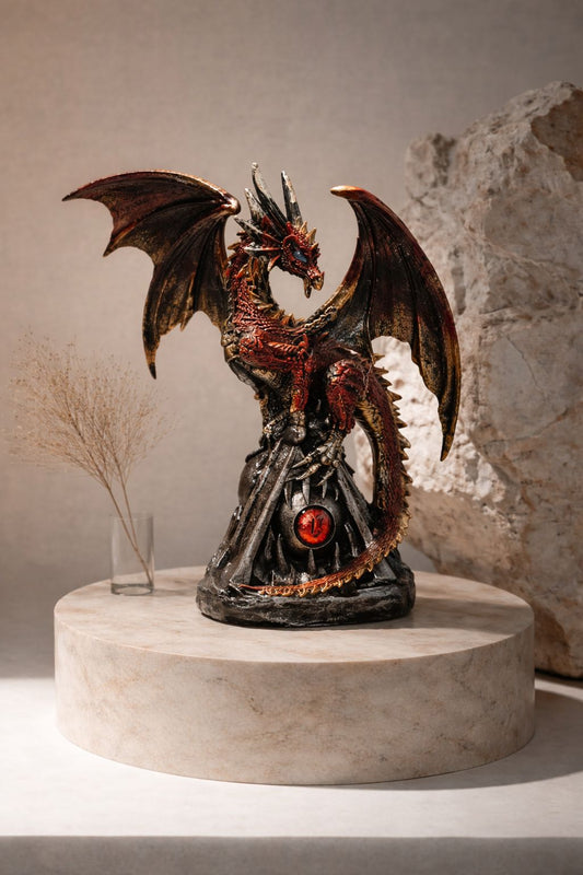 Dragón rojo con ojo