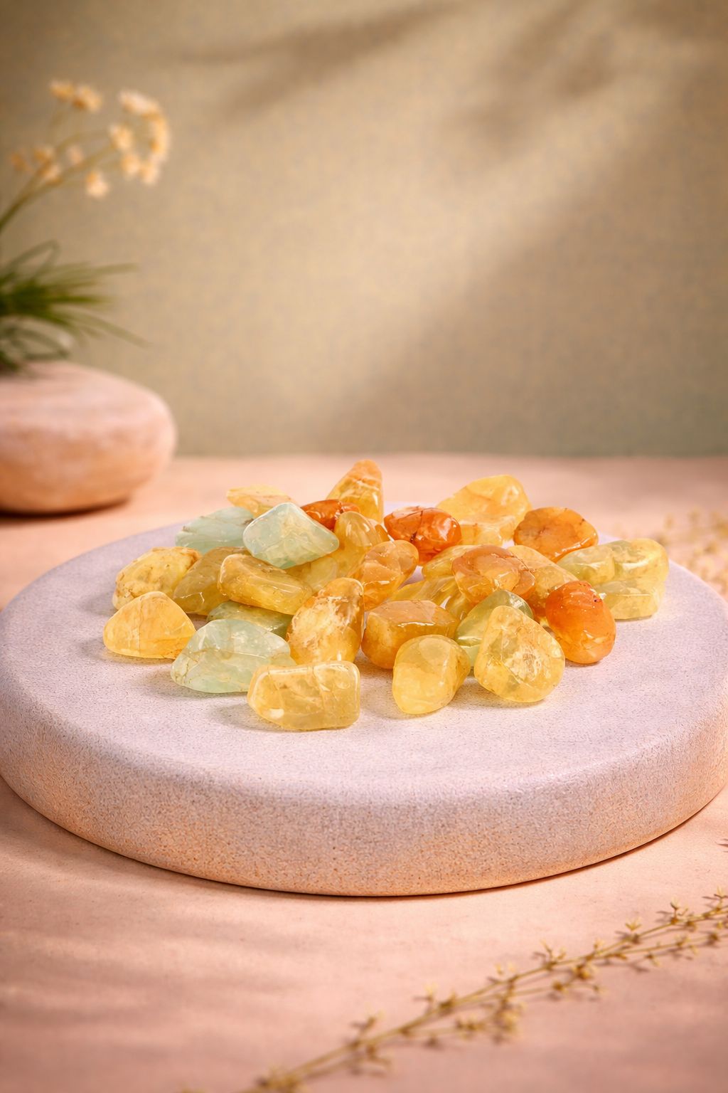 Piedras pulidas de berilo (morganita)
