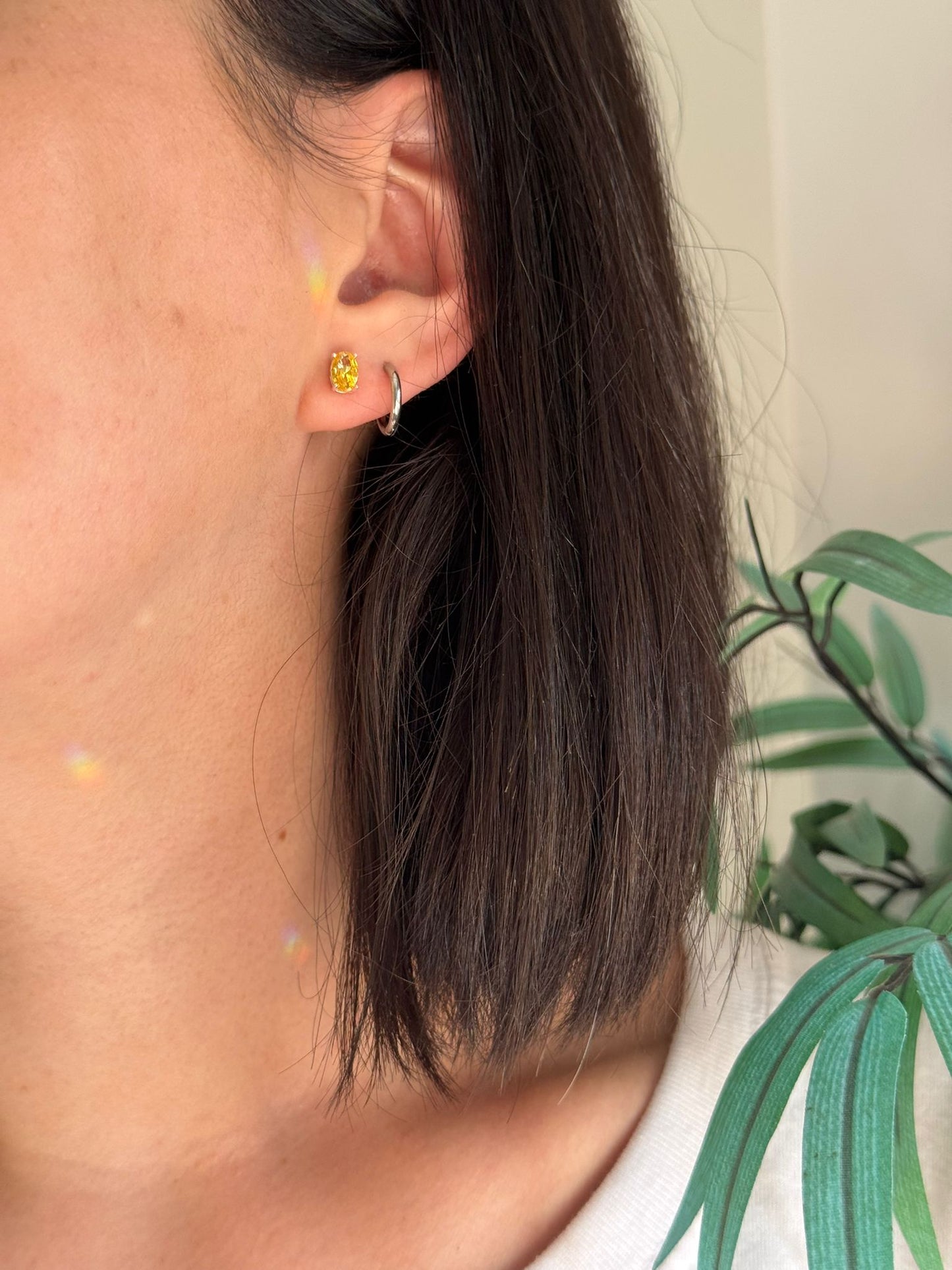Pendientes de citrino en plata