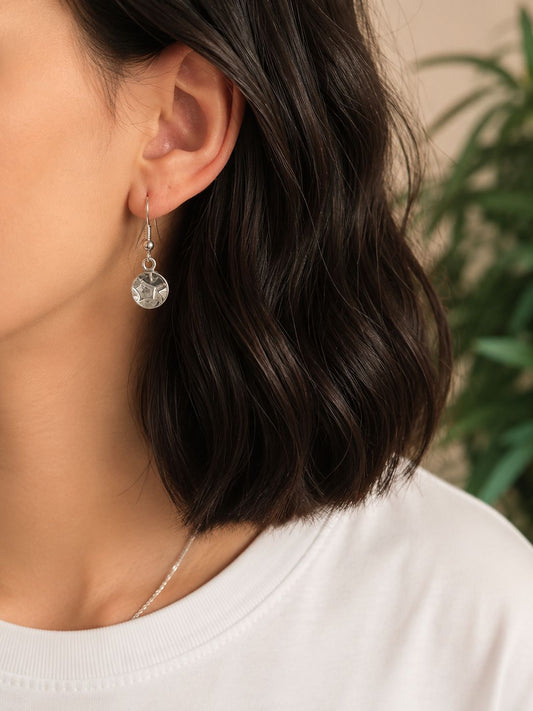 Pendientes cenefas en plata de ley