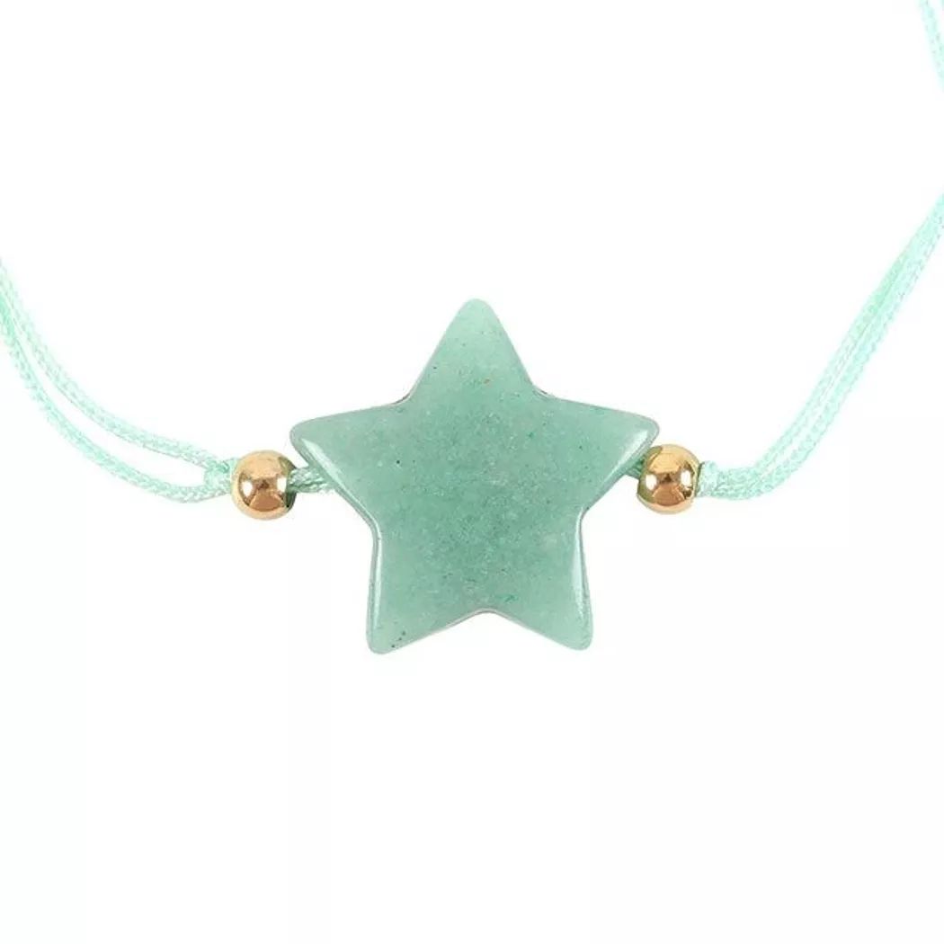 Pulsera de estrella de cristal de Aventurina brillante