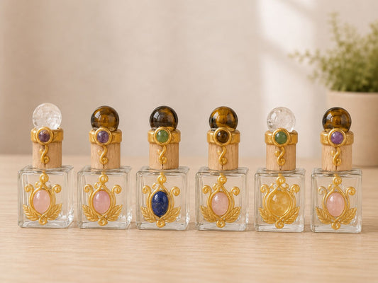 Frascos ritualizados con minerales
