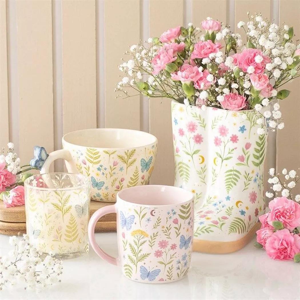 Maceta para botas de agua con estampado floral Luna Bloom.