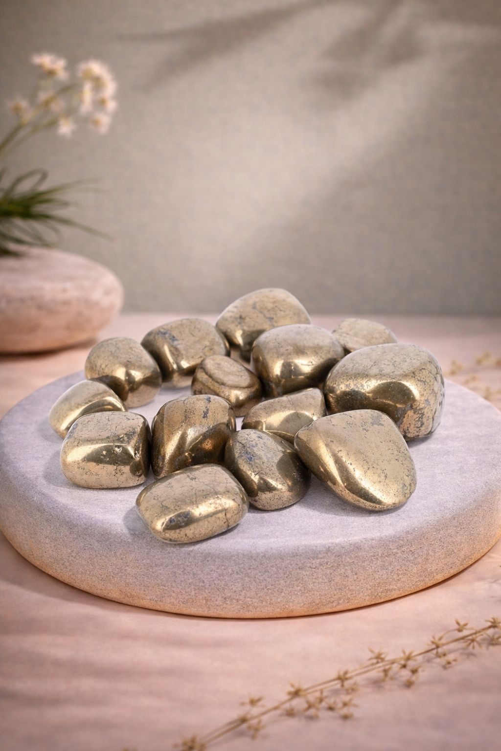 Piedras pulidas extras de Pirita calidad AAA
