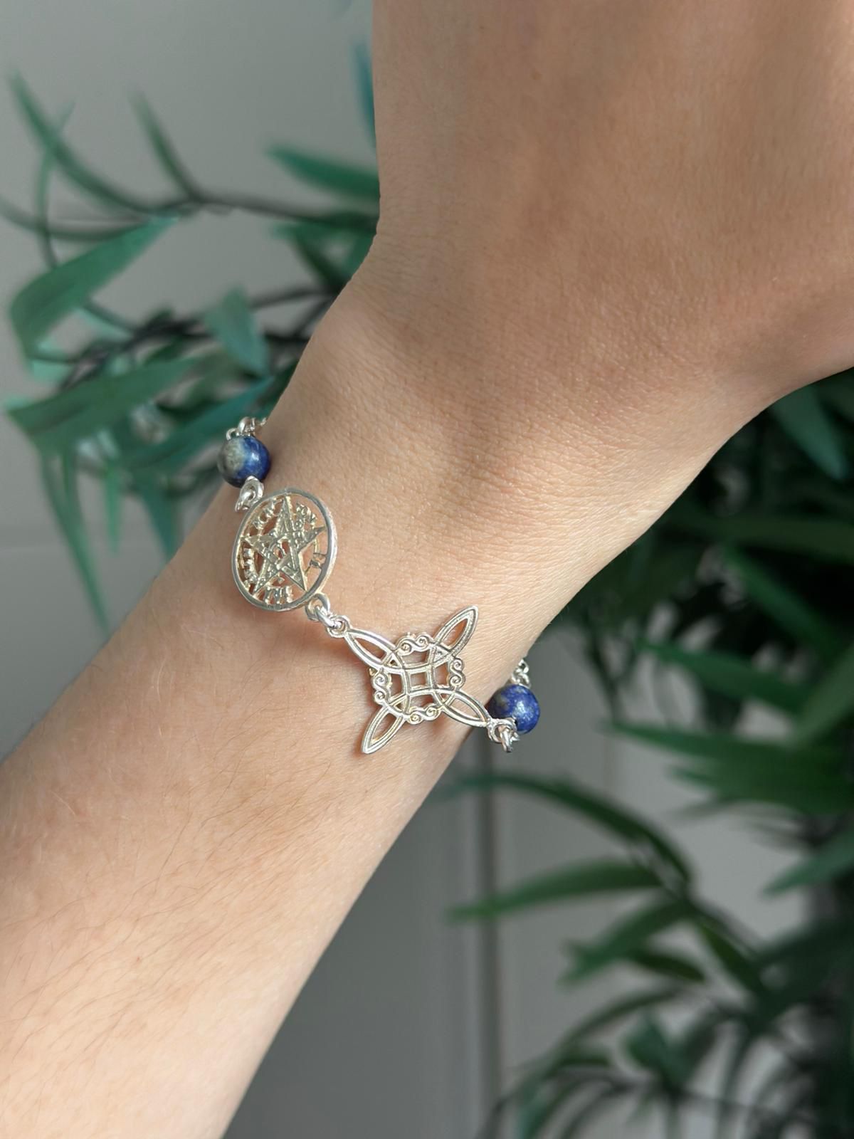 Pulsera triple protección plata 925