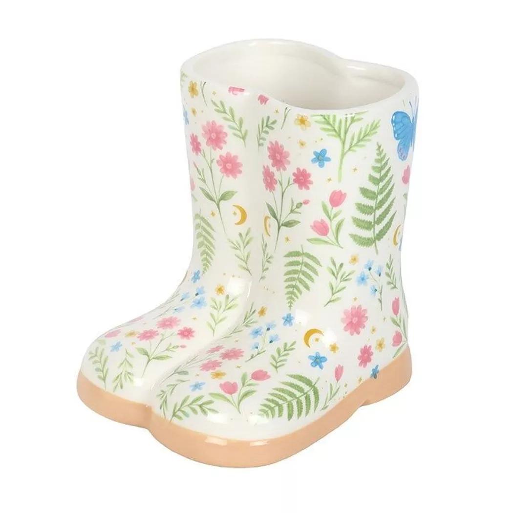 Maceta para botas de agua con estampado floral Luna Bloom.