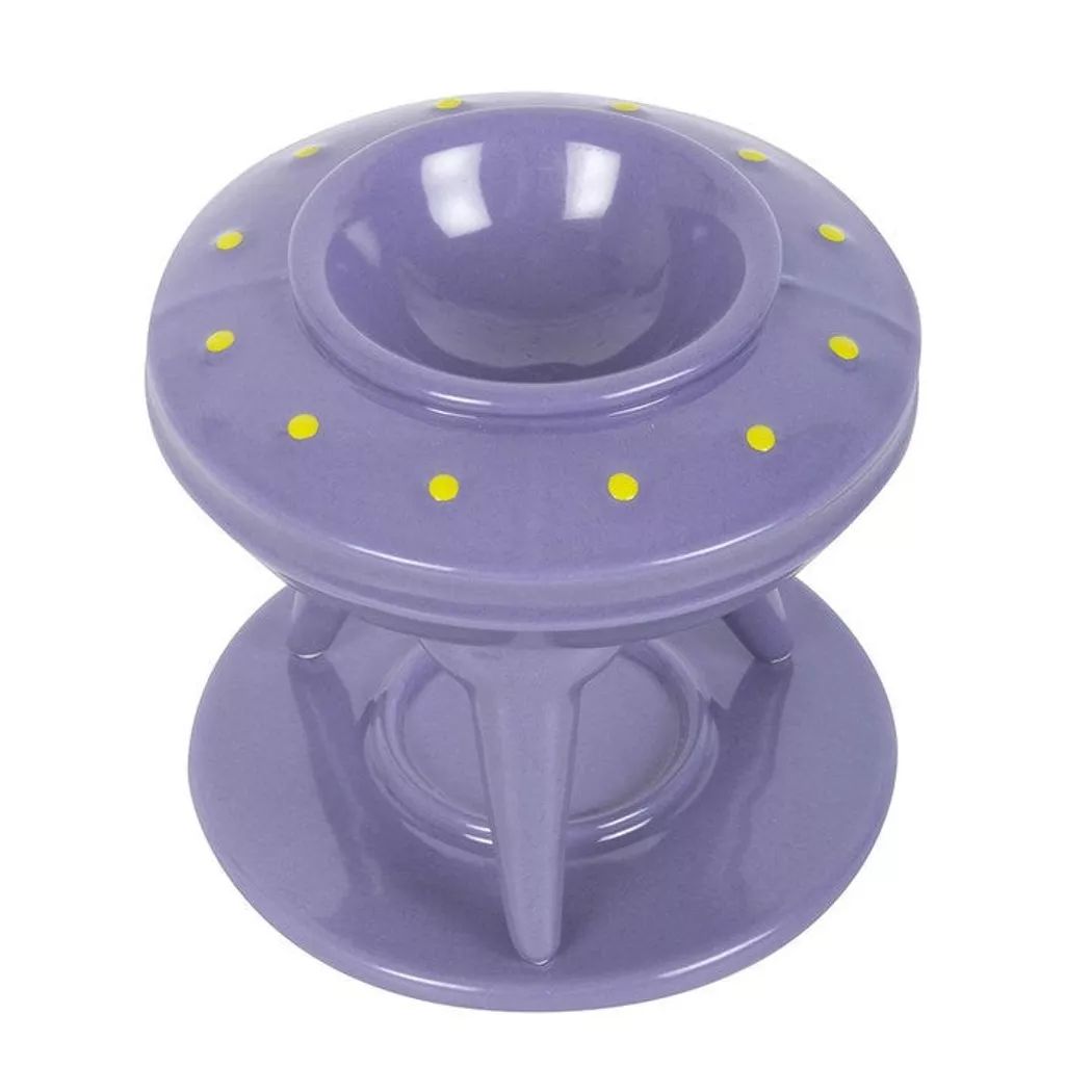 Quemador de OVNI con wax melt alienígenas a aroma a lima