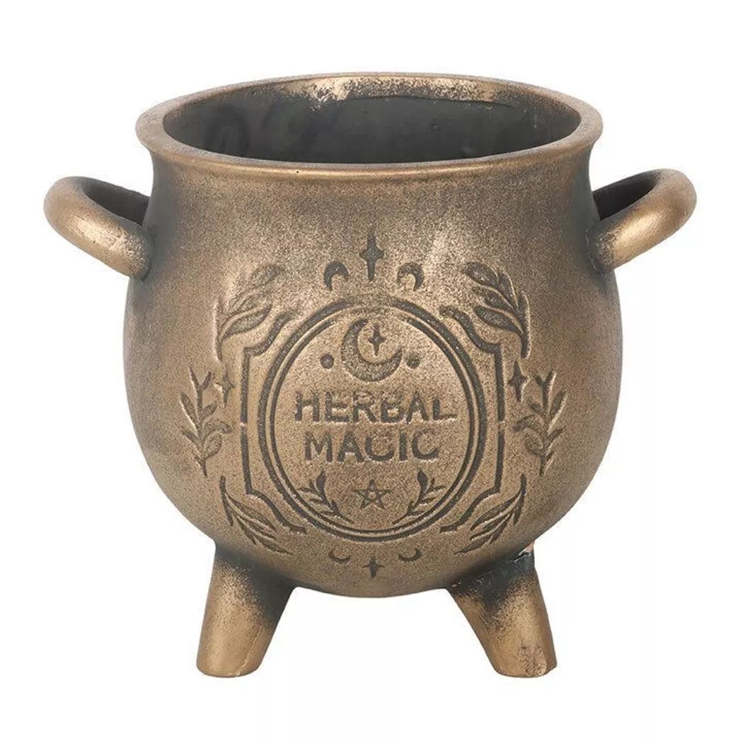 Maceta de terracota efecto bronce de herbal Magic.