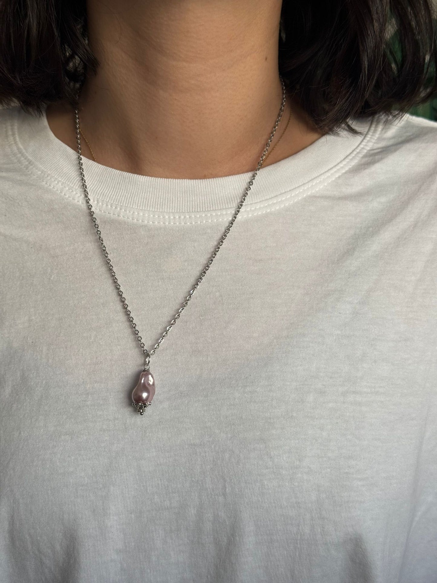 Colgante perla barroca en plata