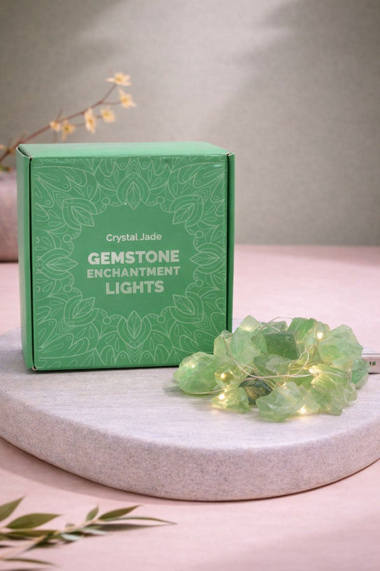 Luces Encantadas con Piedras Preciosas - Jade verde