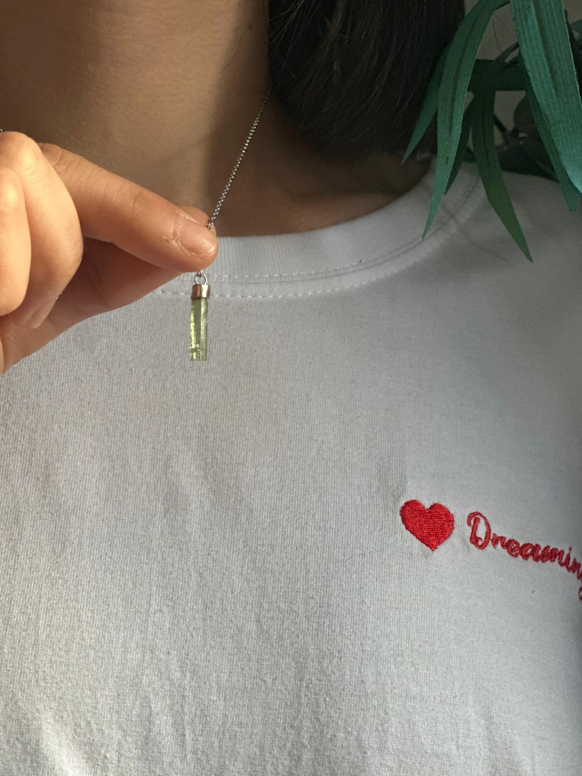 Colgante de plata con turmalina verde
