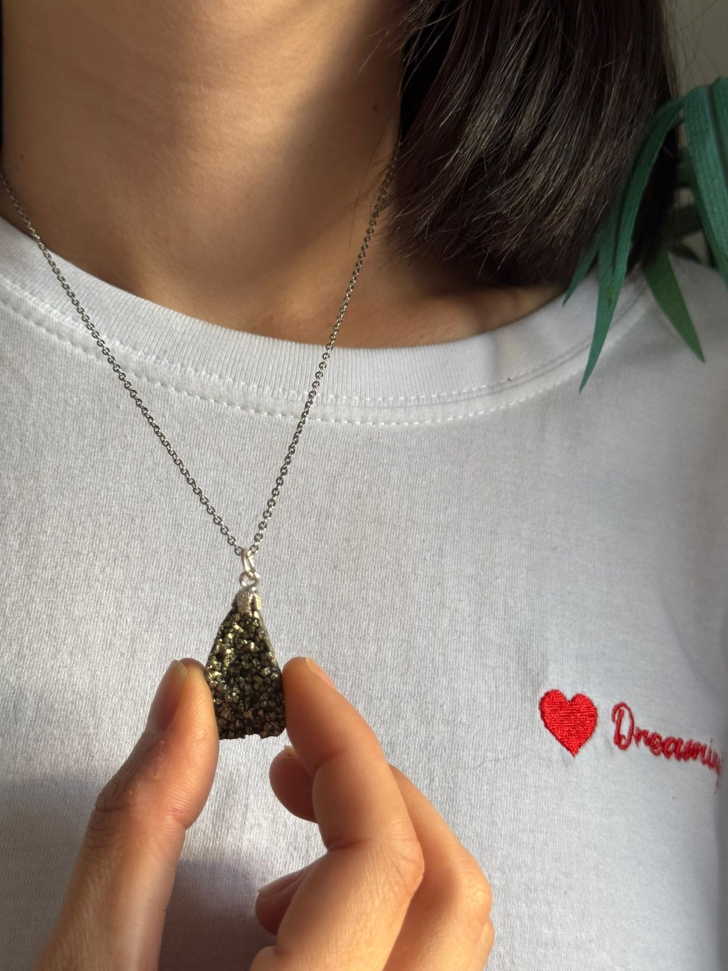 Colgante de pirita en plata