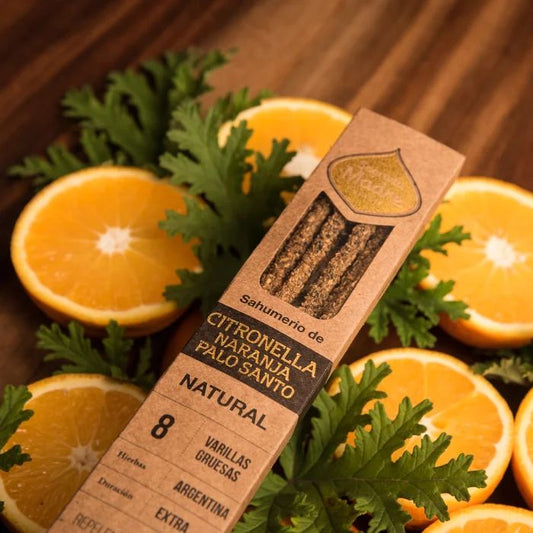 Incienso Natural Citronela, Naranja y Palo Santo Sagrada Madre.