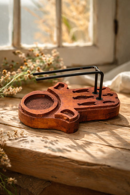 Quemador Artesanal de madera para sahumerios y palosanto