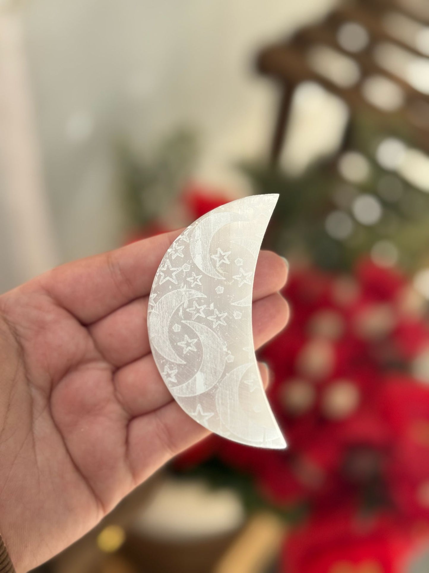 Luna de selenita grabada