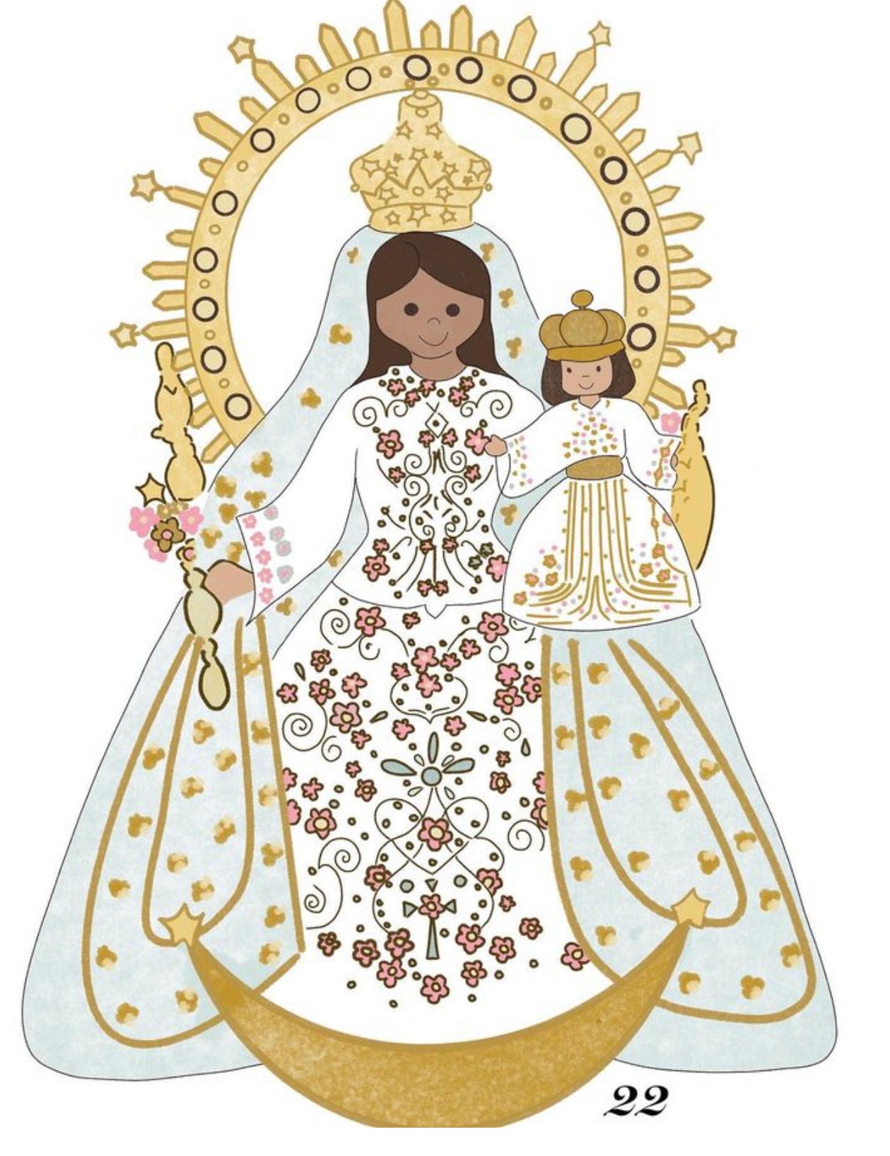 VIRGENCITA EN ACUARELA